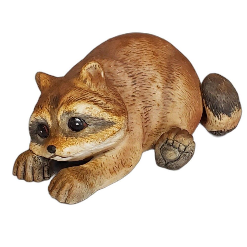 Alfred the Baby Raccoon Limited Edition Ceramic Sculpture by Roger J Brown